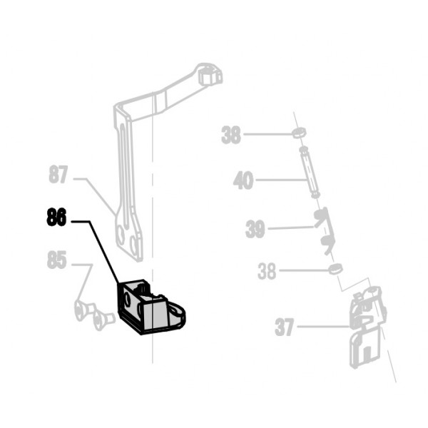 Запчасть 210 580 SAFETY LOWER Опора прижимная CRN45A-86