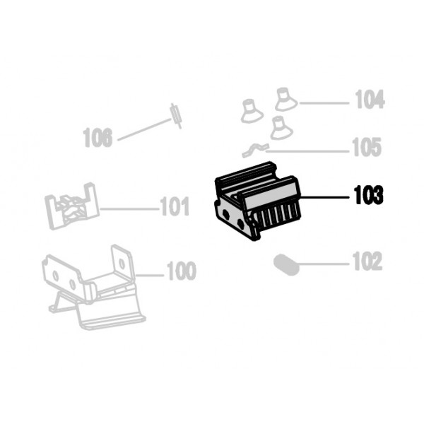 Запчасть 421 220 SCALE BRACKET Каретка ограничителя CRN45A-103