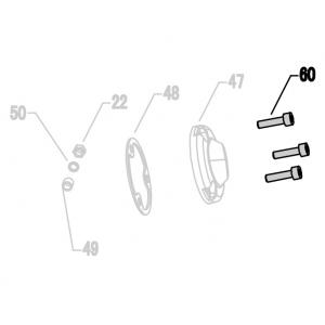 Запчасть 610080 BOLT M5X16 Болт N5023R-47 N5024R-47 F50R-59 NT65R-60 (вид 3)