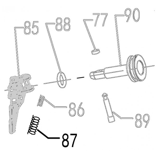 Запчасть 621590 FEED PAWL SPRING B Пружина толкателя Б CN90B-87