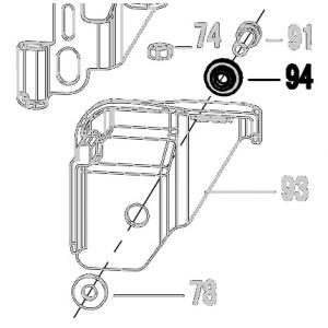 Запчасть 324120 DUST COVER WASHER Шпонка кожуха N5023R-85 N5024R-94 (вид 2)