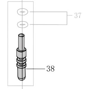 Запчасть AA17D-007A Шток CN55-46 CN70B-38 CN80B-44 CN90-42 N851F-68 CN100B-41 CN130-41 N851L-40 CN100-35 (вид 5)