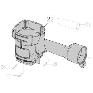 Запчасть AA42A-013A Корпус CN70B-22 CN80B-24 (вид 1)
