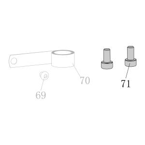 Запчасть B01-01-050100-02 Болт M5X10 N851L-71 N851H-84 HB3515-41 HB3518-41 CN45R-65 (вид 1)