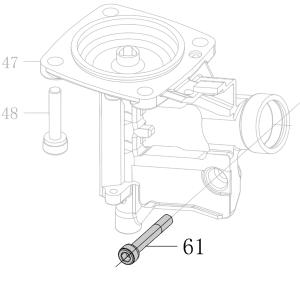 Запчасть B01-01-060400-02 Болт M6X40 CN70B-61 CN80B-31 CN90-29 CN130-28 (вид 1)