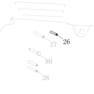 Запчасть B02-030220-02 Штифт ф3×22 CN55-7 CN70B-28 CN80B-32 N851L-26 N851L-59 N851H-36 N851H-72 (вид 4)