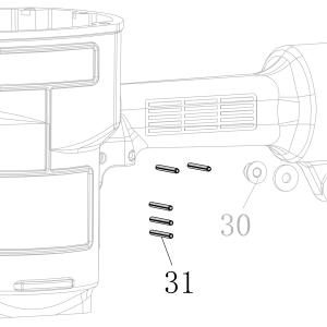 Запчасть B02-030250-02 Штифт ф3×25 CN130-31 CN100B-31 (вид 2)