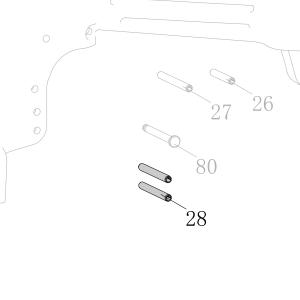 Запчасть B02-030280-02 Штифт ф3×28 CN55-35 MT8016-52 MT8016LN-53 N851L-28 N851H-37 (вид 1)