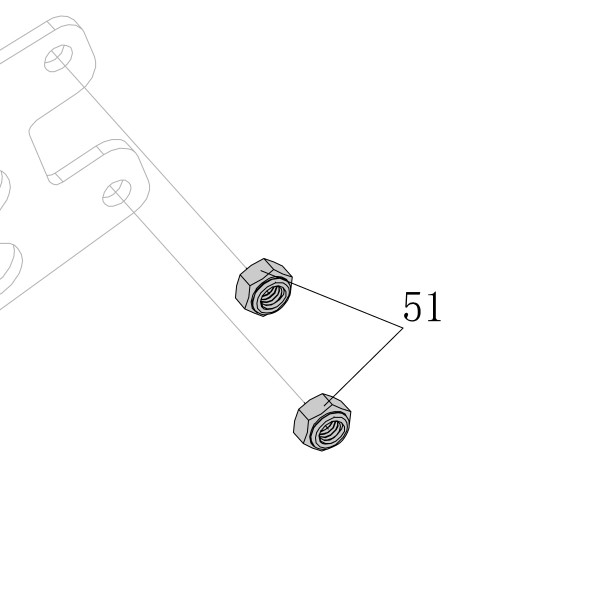 Запчасть B07-01-050-00 Гайка M5 F50G-59 SC7C-I2-51 SC7E-I2-51 SC760C-I2-53 SC77XE-55 9240B-60 HB3515-36 HB3518-36 N851H-29 CN100-90 8016B-51 CN45R-81 ADCS22-70 ADCS19-69