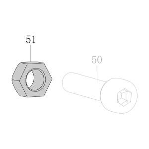 Запчасть B07-01-050-00 Гайка M5 F50G-59 SC7C-I2-51 SC7E-I2-51 SC760C-I2-53 SC77XE-55 9240B-60 HB3515-36 HB3518-36 N851H-29 CN100-90 8016B-51 CN45R-81 ADCS22-70 ADCS19-69 (вид 4)