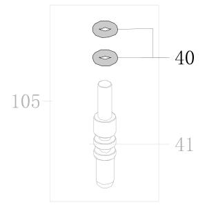 Запчасть B08-002500140-02 Кольцо уплотнительное 2.5X1.4 CN55-47 CN70B-37 CN80B-43 CN90-41 CN100B-40 N851F-44 CN130-42 N851L-41 CN100-36 (вид 3)