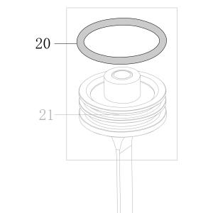 Запчасть B08-037700350 Кольцо уплотнительное 37.7X3.5 CN55-20 N851F-20 (вид 2)