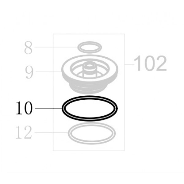 Запчасть B08-048000250 Кольцо уплотнительное 48X2.5 MN851H-23 9240B-10 440KB-10