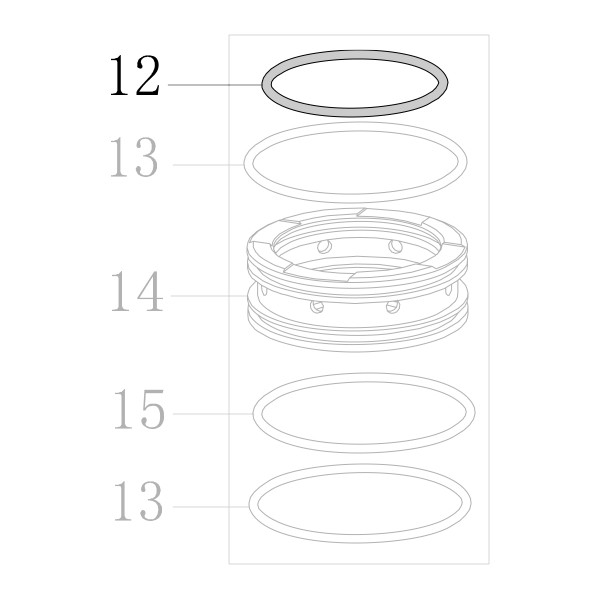 Запчасть B08-056500310 Кольцо уплотнительное 56.5X3.1 CN130-11 CN100B-12