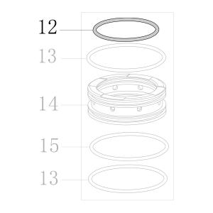 Запчасть B08-056500310 Кольцо уплотнительное 56.5X3.1 CN130-11 CN100B-12 (вид 1)