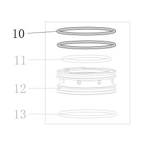 Запчасть B08-068800305 (B08-069000300) Кольцо уплотнительное 68.8X3.05 (69X3) CN130-10 CN100B-13 (вид 2)