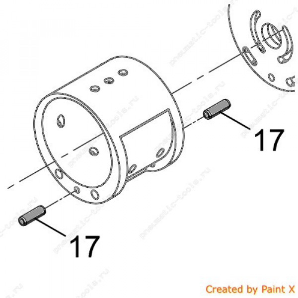 SP04001000 Запчасть #17-47-4074 Штифт фиксатор цилиндра (3 шт) (4x10)