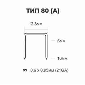 Скоба мебельная обивочная 80/16 (A-16), упаковка 10 тыс. шт, Meite (вид 3)