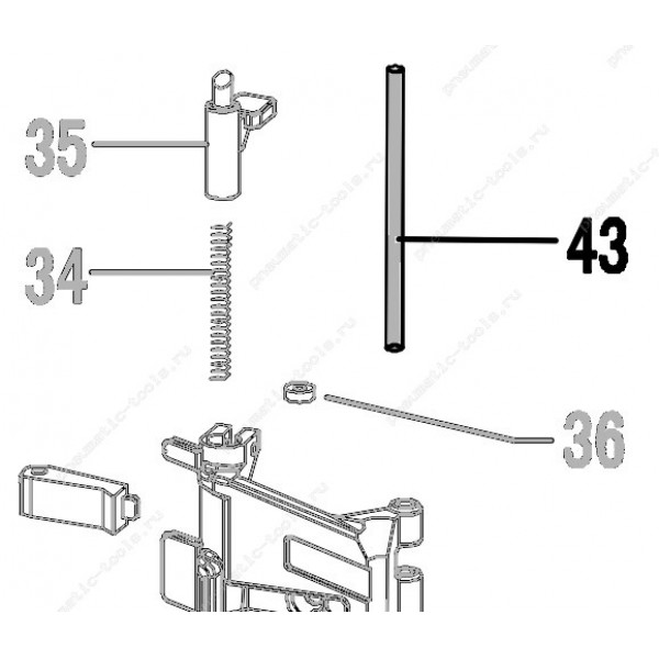 Запчасть 320 190 (31127) DOOR PIN Штифт CN70R-38 CN80R-43 CN90R-43