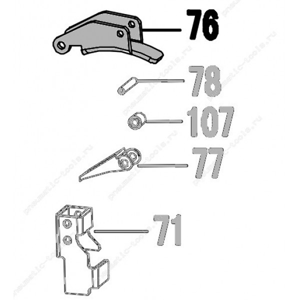 Запчасть 320 570 TRIGGER Курок CN55R-60 CN57R-57 CN70R-70 CN80R-76 CN90R-76 CN100R-72