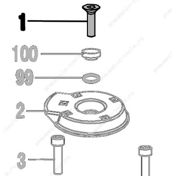 Запчасть 610 560 BOLT M6X20 (Loctite) Болт с герметиком CN55R-1 CN57R-1 N851R-1