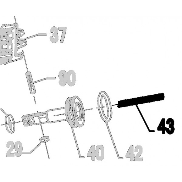 Запчасть 620 620 FEED PISTON SPRING (B) Пружина поршня толкателя Б CN57R-43