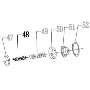 Запчасть 621 110 FEED PISTON SPRING (A) Пружина поршня толкателя А CN100R-48