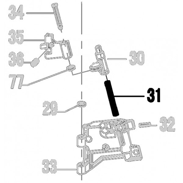 Запчасть 621 050 LATCH SPRING Пружина защелки CN57R-31